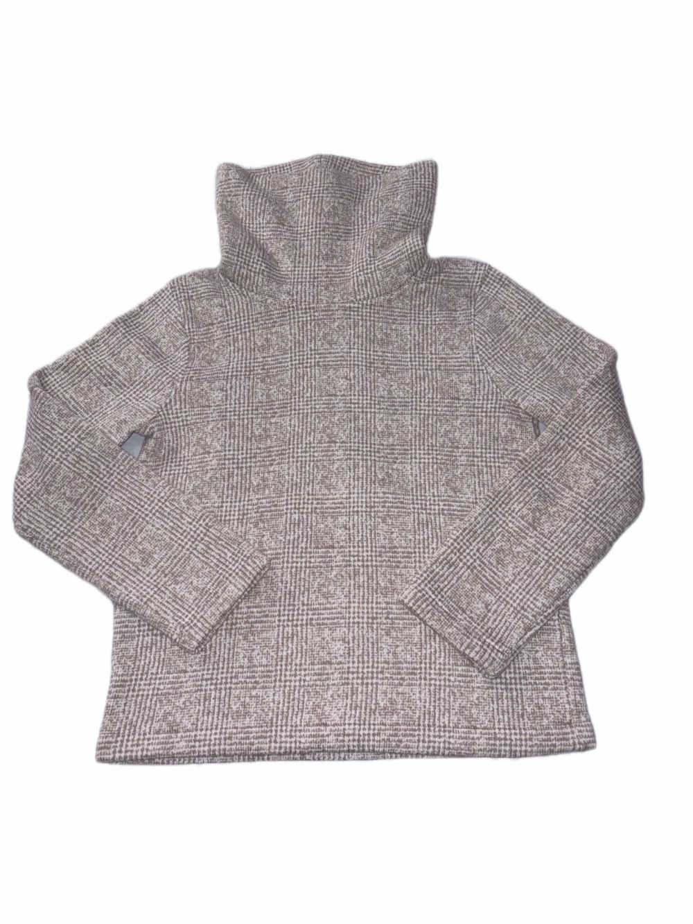 J. Crew glen plaid funnel-neck pullover